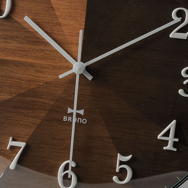 BRUNO 2WAYグラデーションウッドクロック 掛け時計 掛時計 壁掛け時計 壁掛時計 置き時計