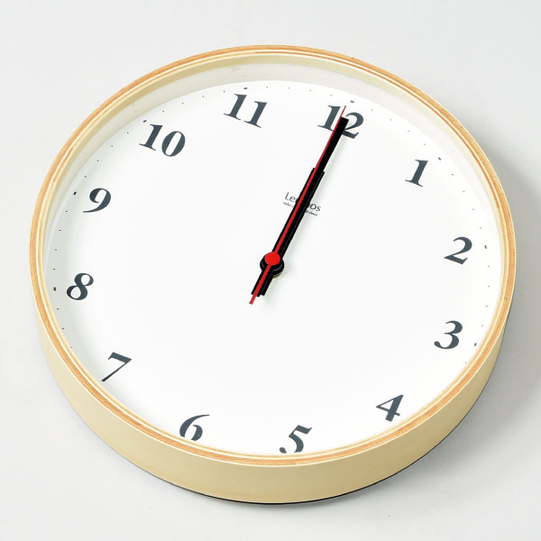 タカタレムノス Lemnos Plywood clock LC10-21W 掛け時計 掛時計