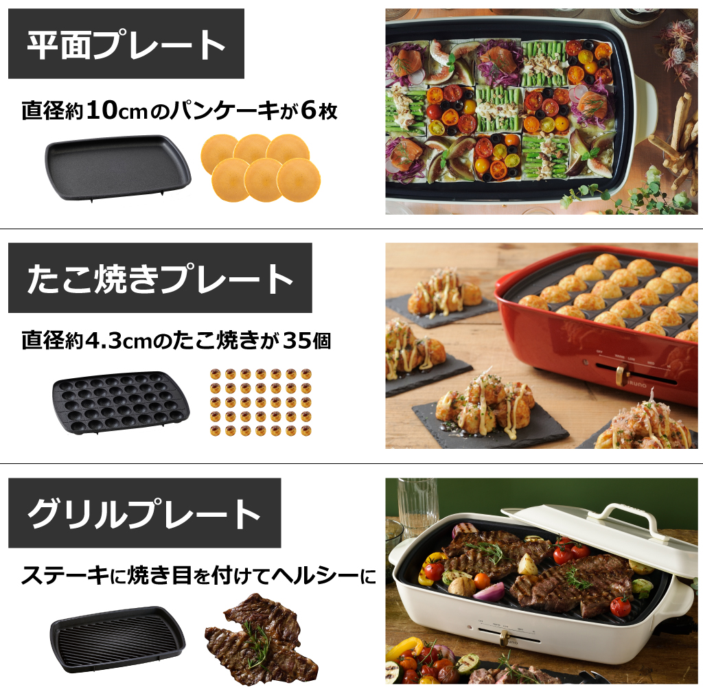 ホットプレート グランデサイズ用グリルプレート の通販 | BRUNO