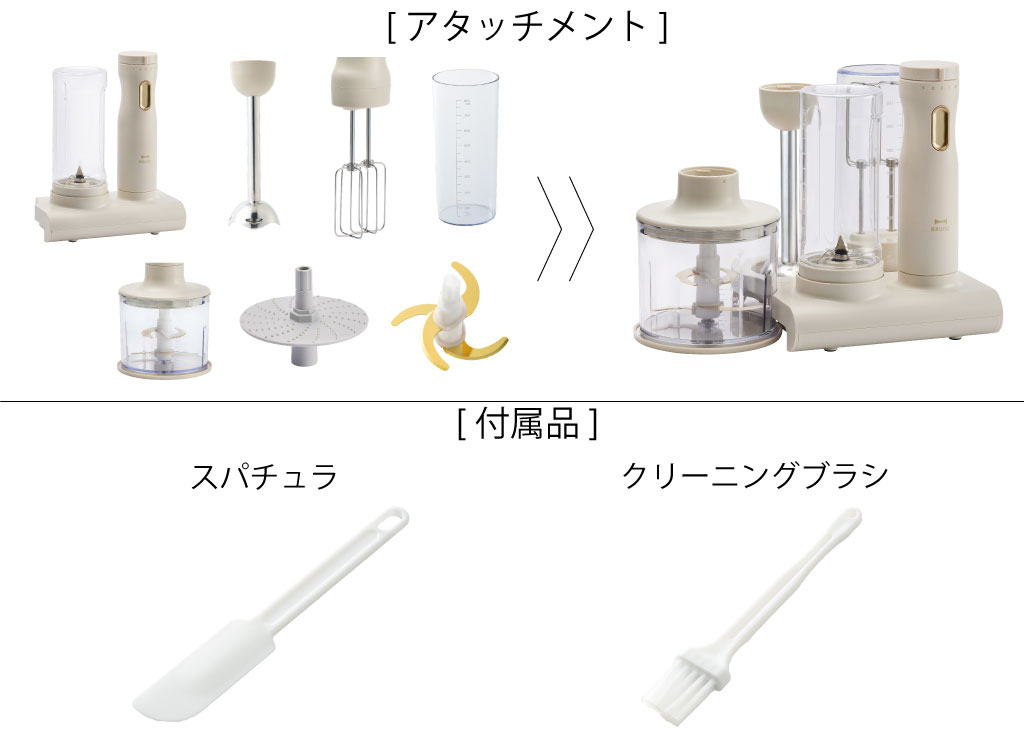 クイジナート ハンドブレンダー 1台7役 スマートスティック ブラック