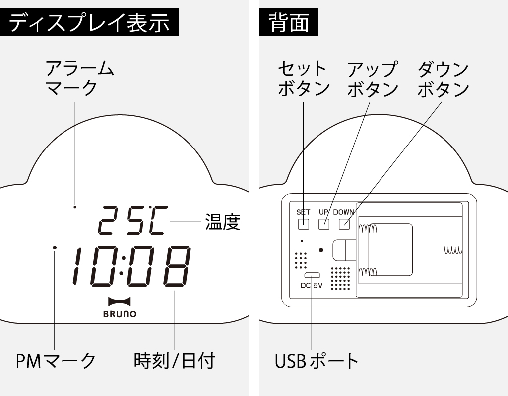 BRUNO クラウドクロック ブルーノ | インテリア雑貨・時計 | モノ