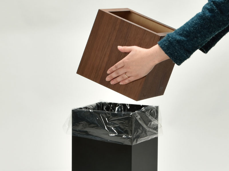 W CUBE ウォールナット | インテリア雑貨・ゴミ箱 | モノギャラリー