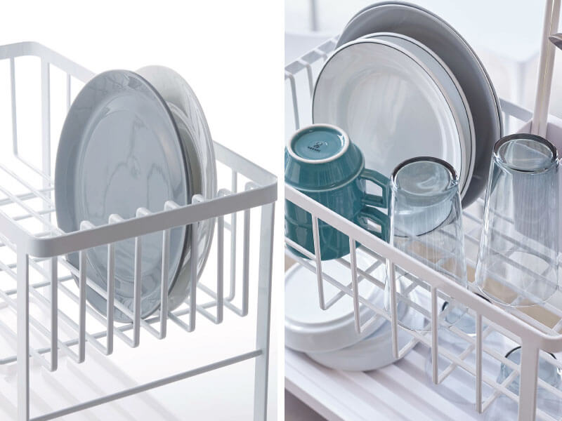 山崎実業 ツーウェイ水切りワイヤーバスケット 2段 タワー tower