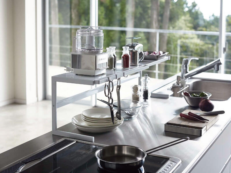 山崎実業 伸縮キッチンサポートラック タワー tower | キッチン雑貨