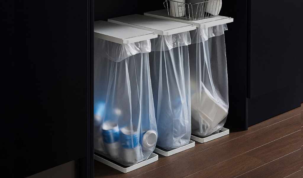 山崎実業 引き出す分別ゴミ袋ホルダー タワー スリム 45L tower