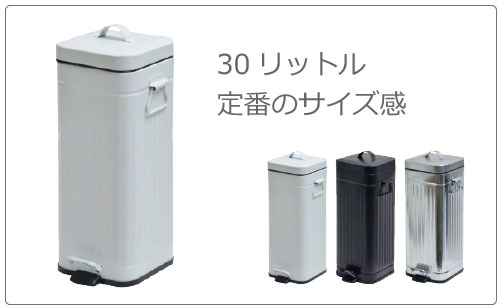 送料無料】Galva スクエアダストボックス 30L 2個セット ゴミ箱/ごみ箱