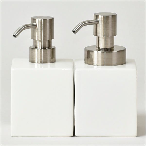 ホワイトキューブ ソープディスペンサー | バスグッズ・ソープディスペンサー