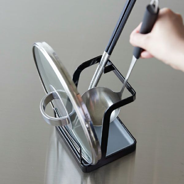 山崎実業 お玉＆鍋ふたスタンド タワー tower | キッチン雑貨・タワーシリーズ