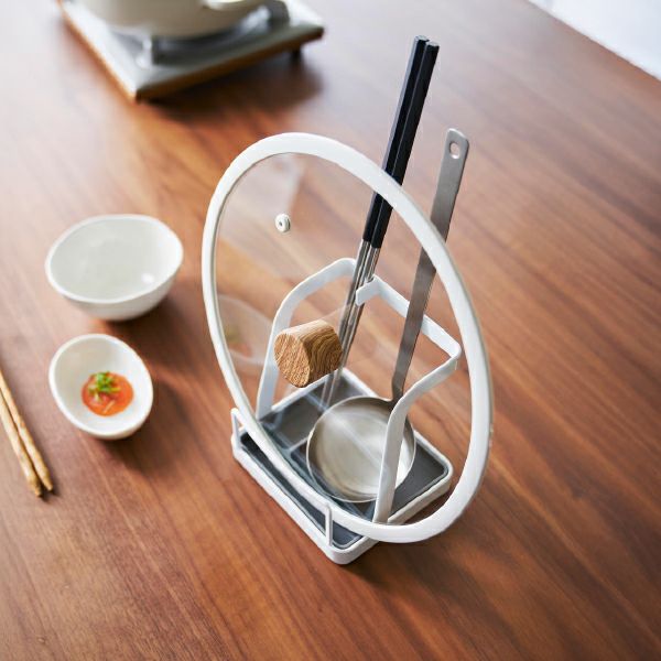 山崎実業 お玉＆鍋ふたスタンド タワー tower | キッチン雑貨・タワーシリーズ
