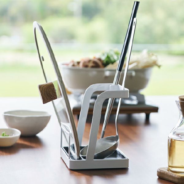 山崎実業 お玉＆鍋ふたスタンド タワー tower | キッチン雑貨・タワーシリーズ