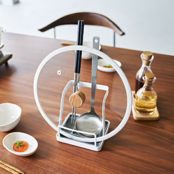 山崎実業 お玉＆鍋ふたスタンド タワー tower | キッチン雑貨・タワーシリーズ