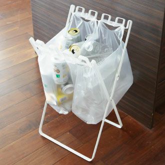 山崎実業 ゴミ袋＆レジ袋スタンド タワー tower | インテリア雑貨・タワーシリーズ・ゴミ箱