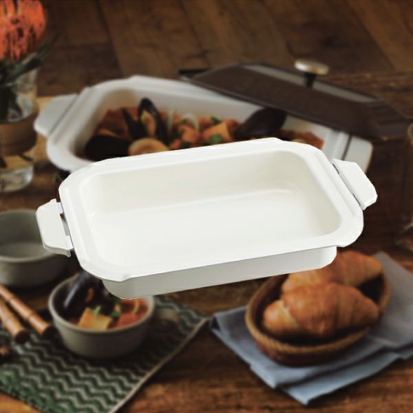 未使用 BRUNO ホットプレート セラミックコート鍋付き ホワイト BRUNO（ブルーノ） セラミックコート鍋 コンパクトホットプレート用