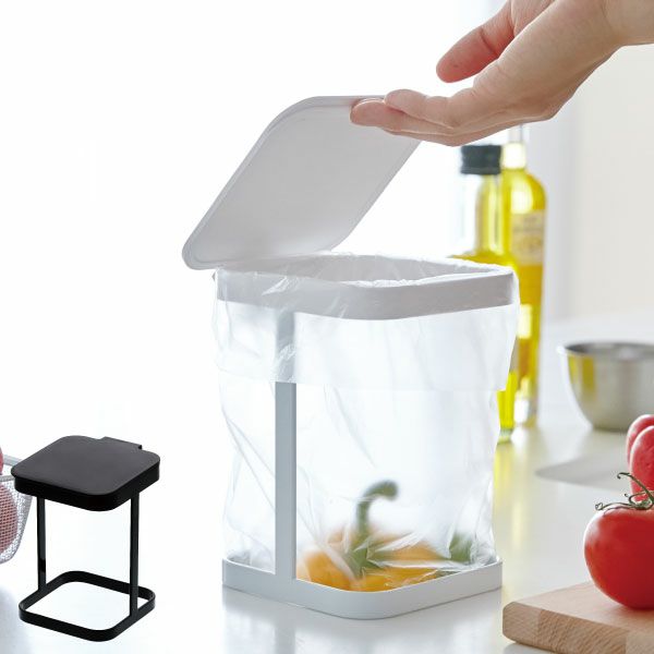 山崎実業 蓋付きポリ袋エコホルダー タワー tower | キッチン雑貨