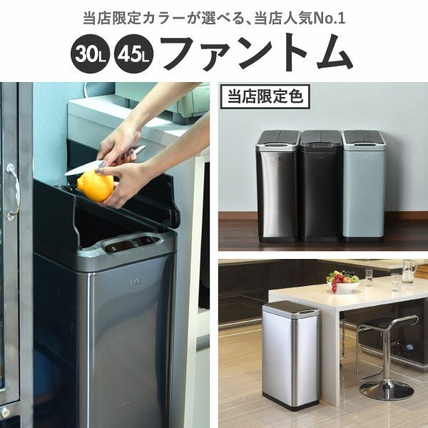 EKO イーケーオー ファントムセンサービン 45L | インテリア雑貨・ゴミ箱