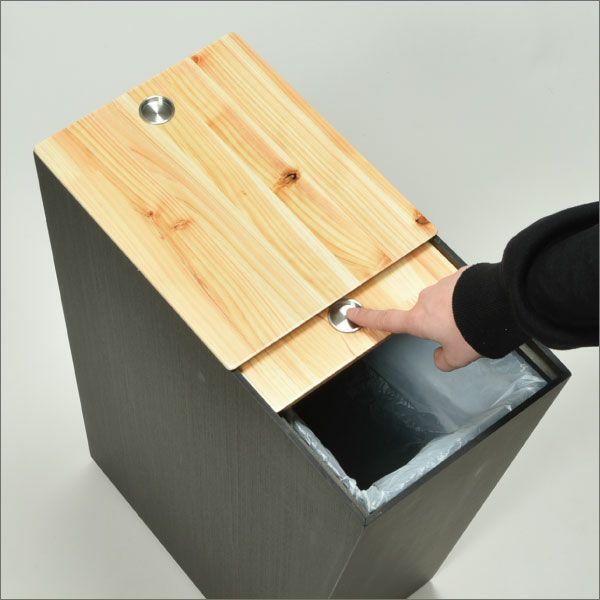 ひのき張りサイドテーブルBOX 45L | インテリア雑貨・ゴミ箱