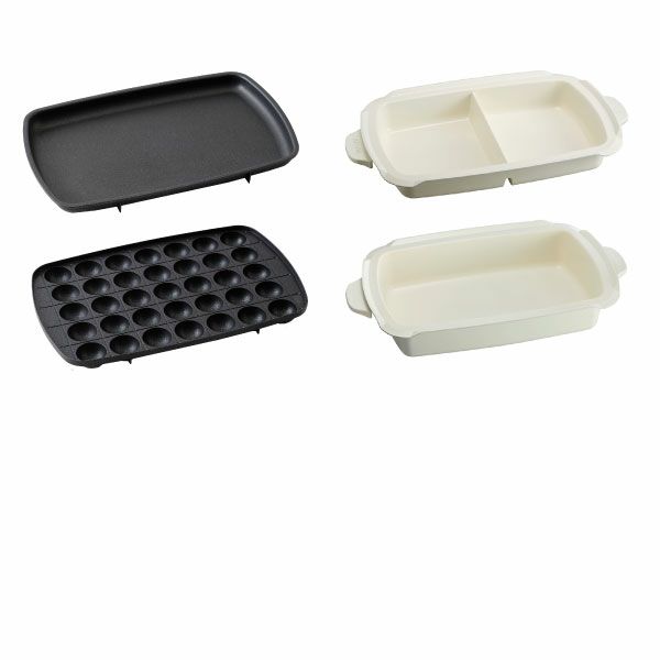 BRUNO ブルーノ ホットプレート グランデサイズ グランデ用 セラミックコート仕切り鍋 深鍋 本体＋4種プレート | キッチン家電・ホットプレート