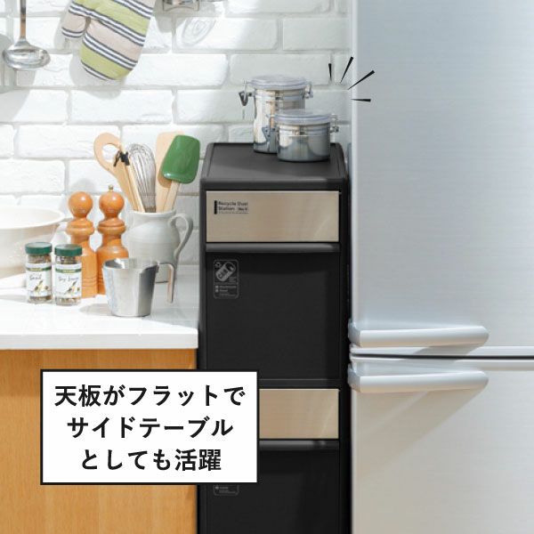 分別スイングステーション 3段 リバーシブル木天板付き | インテリア雑貨・ゴミ箱