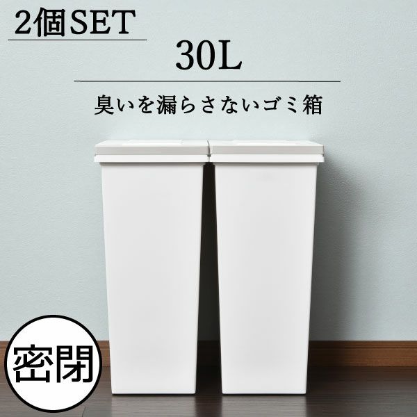 エバンMP密閉プッシュペール 30L 2個セット | ゴミ箱・インテリア雑貨