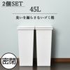 エバンMP密閉プッシュペール 45L 2個セット | ゴミ箱・インテリア雑貨