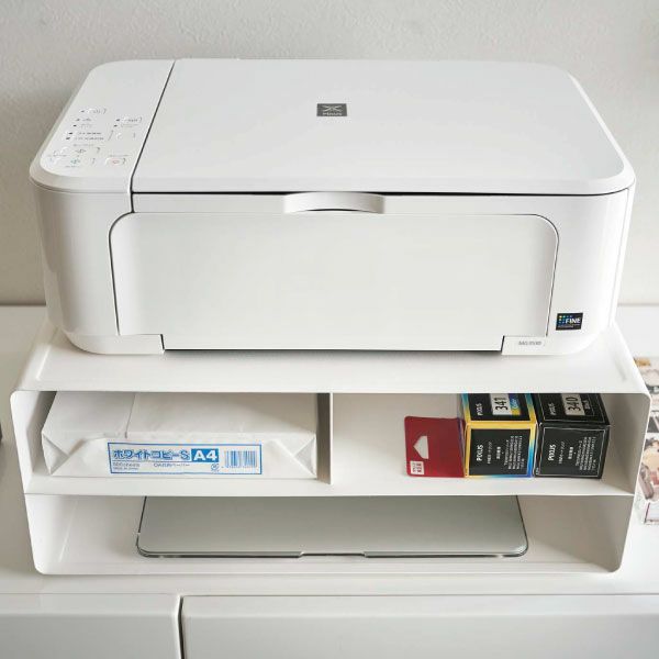 山崎実業 ツーウェイプリンター収納ラック タワー tower