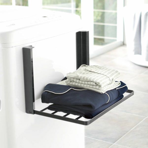 山崎実業 洗濯機横マグネット折り畳み棚 タワー tower