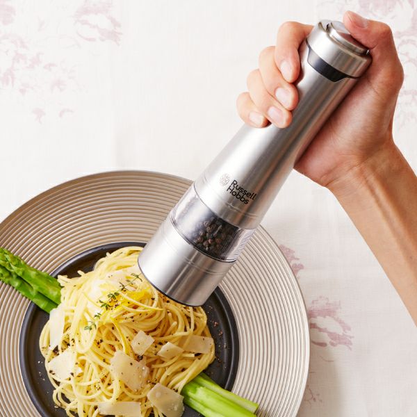 Russell Hobbs ラッセルホブス 電動ミル ソルト＆ペッパー ウッドスタンドセット | キッチン家電・電動ミル