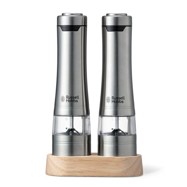 Russell Hobbs ラッセルホブス 電動ミル ソルト＆ペッパー ウッドスタンドセット | キッチン家電・電動ミル