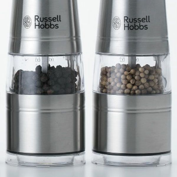 Russell Hobbs ラッセルホブス 電動ミル ソルト＆ペッパー ウッドスタンドセット | キッチン家電・電動ミル