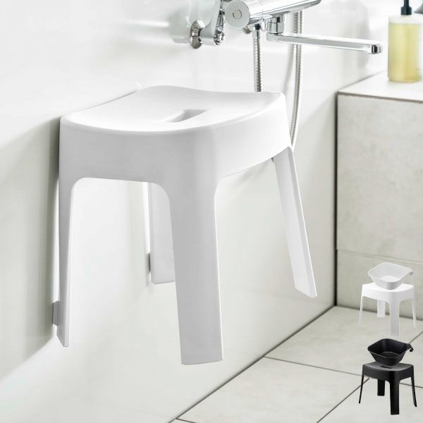 山崎実業 マグネット風呂イス タワー SH30＋マグネット＆引っ掛け湯