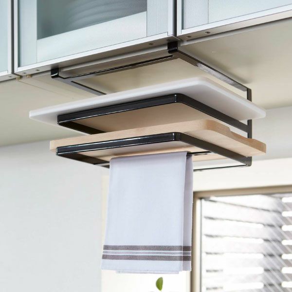 山崎実業 戸棚下まな板&布巾ハンガー タワー tower | キッチン雑貨・タワーシリーズ