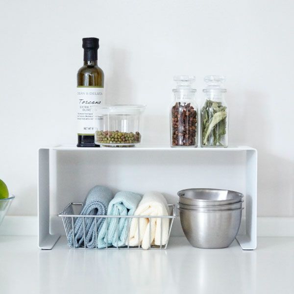 山崎実業 キッチンスチール コの字ラック タワー tower | キッチン雑貨・タワーシリーズ