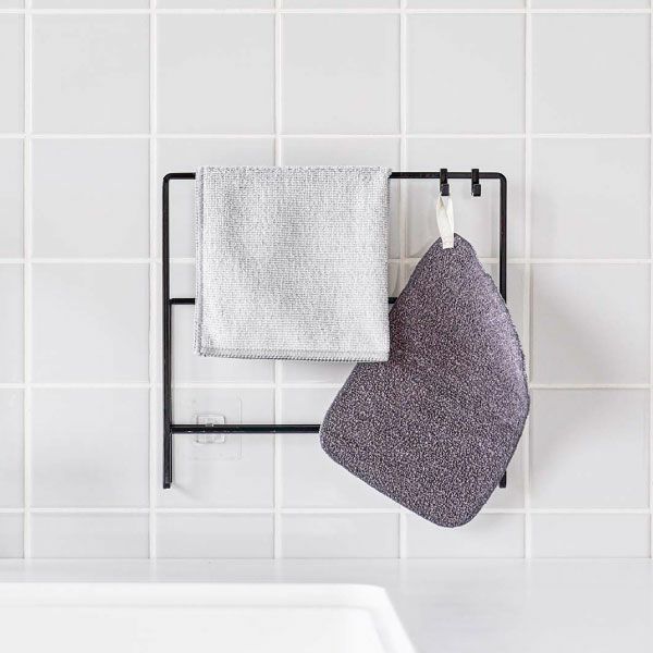 山崎実業 フィルムフック布巾＆まな板ホルダー タワー tower | キッチン雑貨・タワーシリーズ