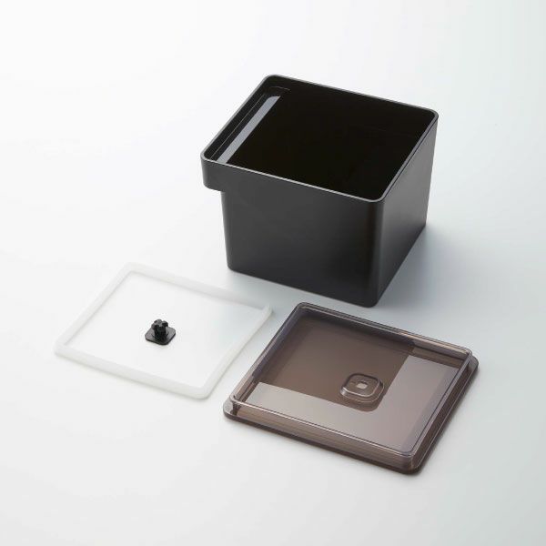 山崎実業 みそパックごと収納ハンドル付き密閉フードコンテナ タワー tower | キッチン雑貨・タワーシリーズ