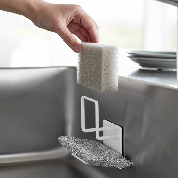 山崎実業 マグネットスポンジホルダー タワー ダブル tower | キッチン雑貨・タワーシリーズ