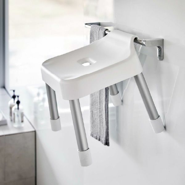 山崎実業 引っ掛け＆マグネット風呂イスシリーズ ミスト MIST | バスグッズ・風呂椅子