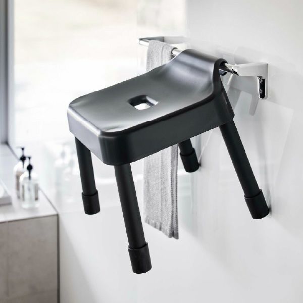 山崎実業 引っ掛け＆マグネット風呂イスシリーズ ミスト MIST | バスグッズ・風呂椅子