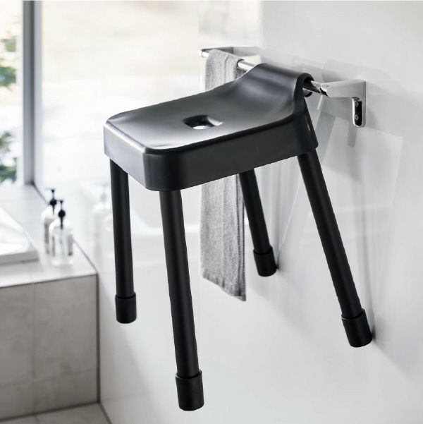 山崎実業 引っ掛け＆マグネット風呂イスシリーズ ミスト MIST | バスグッズ・風呂椅子