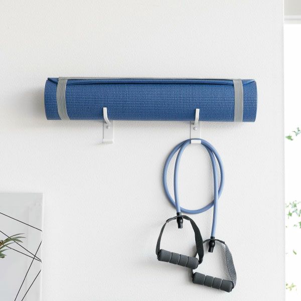 山崎実業 石こうボード壁対応ウォールヨガマットハンガー タワー tower | インテリア雑貨・タワーシリーズ