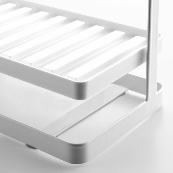 山崎実業 トレー付きジャグボトル＆グラススタンド タワー 2段 tower | キッチン雑貨・タワーシリーズ