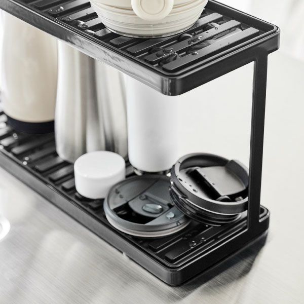 山崎実業 トレー付きジャグボトル＆グラススタンド タワー 2段 tower | キッチン雑貨・タワーシリーズ