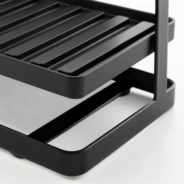 山崎実業 トレー付きジャグボトル＆グラススタンド タワー 2段 tower | キッチン雑貨・タワーシリーズ