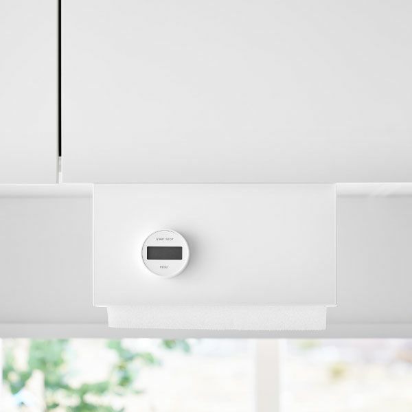 山崎実業 片手でカット戸棚下キッチンペーパーホルダー　タワー　カバー付き　L | キッチン雑貨・タワーシリーズ