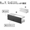 山崎実業 マグネットスポンジ&ディスペンサーラック トレー付き タワー tower | キッチン雑貨・タワーシリーズ