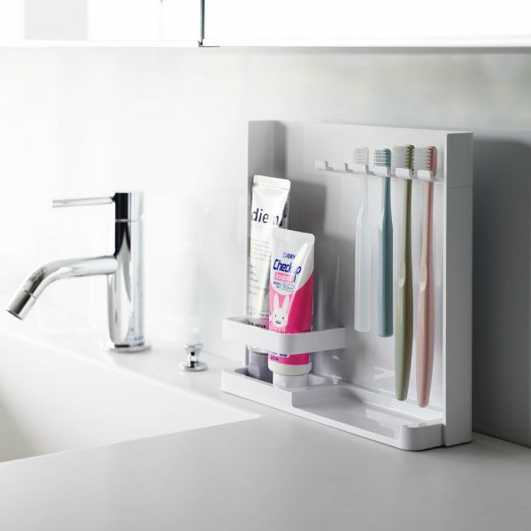 山崎実業 目隠し歯ブラシ＆チューブスタンド タワー tower | バスグッズ・タワーシリーズ