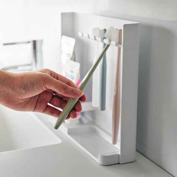 山崎実業 目隠し歯ブラシ＆チューブスタンド タワー tower | バスグッズ・タワーシリーズ