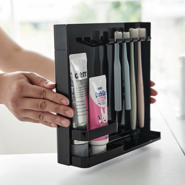 山崎実業 目隠し歯ブラシ＆チューブスタンド タワー tower | バスグッズ・タワーシリーズ