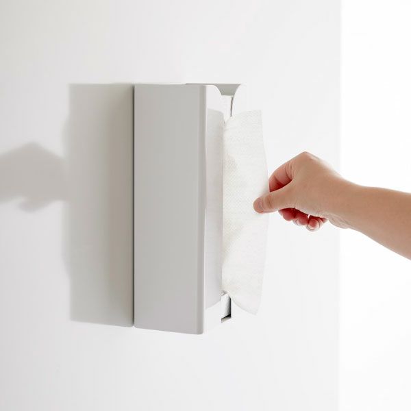 山崎実業 マグネットポリ袋＆キッチンペーパーホルダー タワー tower | キッチン雑貨・タワーシリーズ