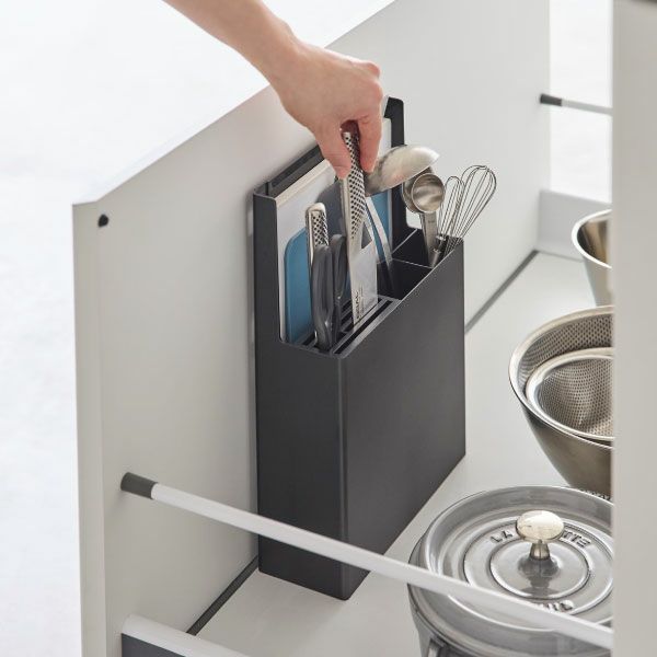 山崎実業 シンク扉オールインワンキッチンツールホルダー タワー tower | キッチン雑貨・タワーシリーズ