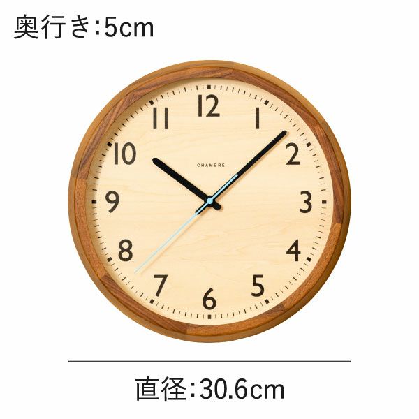 CHAMBRE DROP CLOCK シャンブル ドロップクロック ウォームグレイ | インテリア雑貨・掛け時計